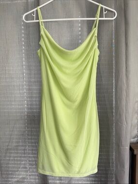 Forever 21 Pistachio Green Cowl Neck Slip Dress